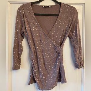 Boden Faux Wrap V-Neck Top